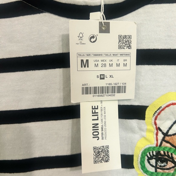 Zara graphic tee size medium NWT - Picture 4 of 4